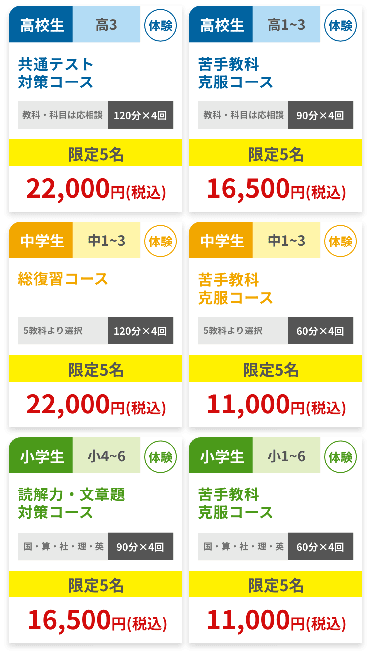 天童市・寒河江市エリア夏期講習おすすめプラン