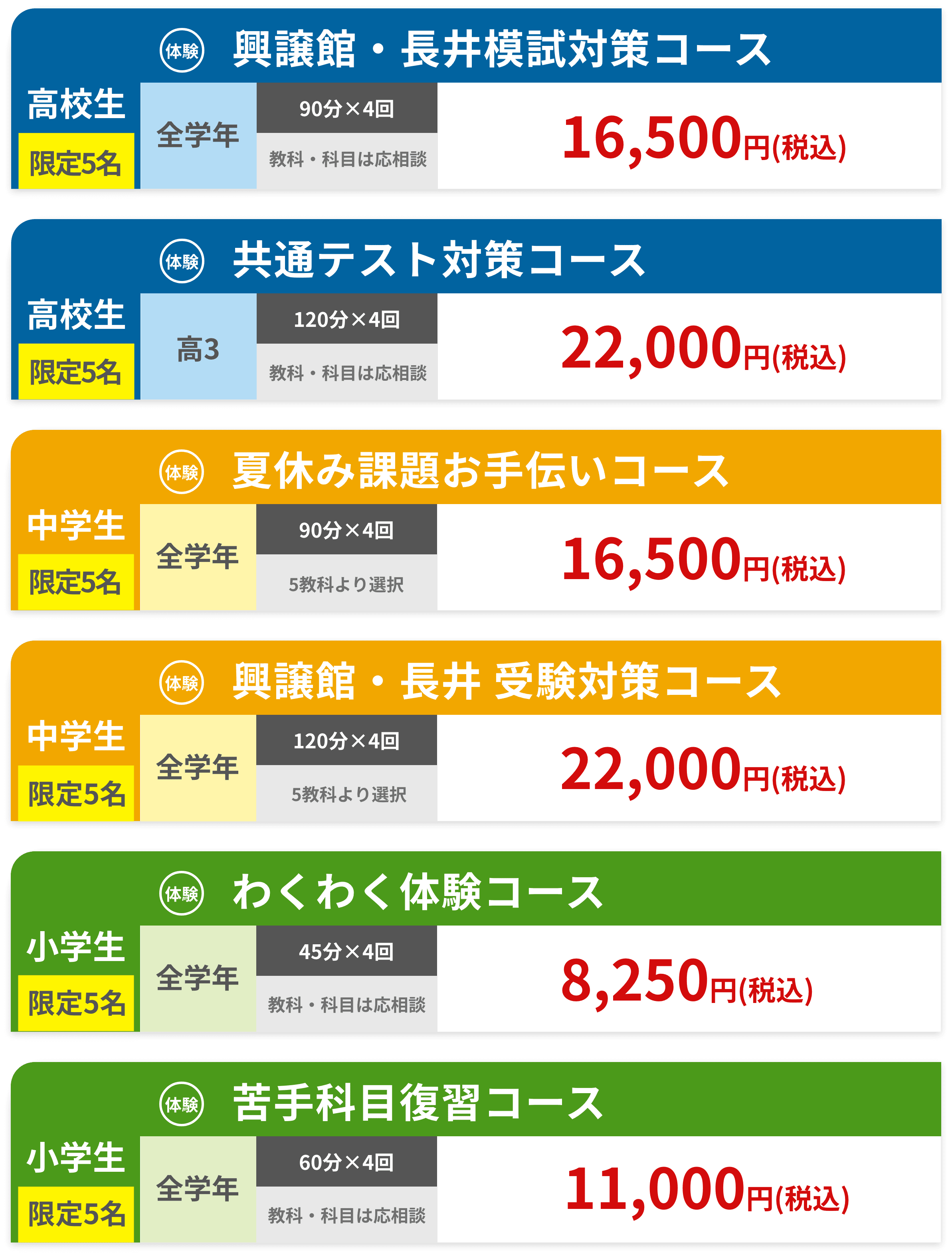 米沢市・長井市エリア夏期講習おすすめプラン